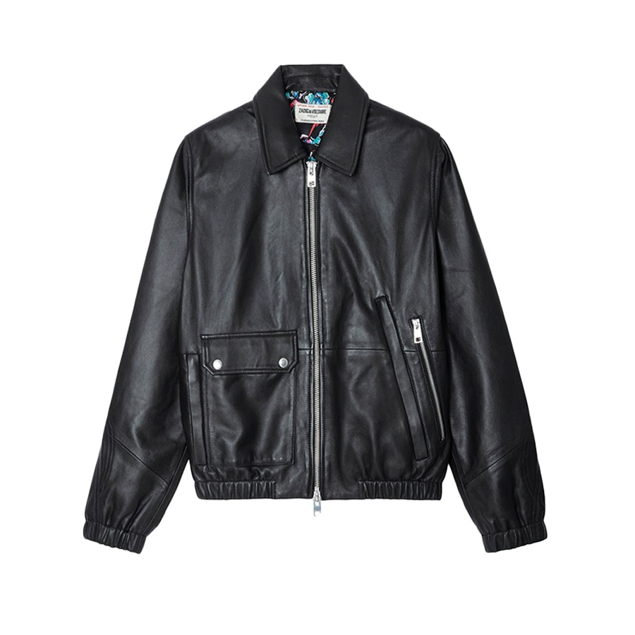 90's Oversized Bomber Jacket Retro Vintage Classic Leather Jacket