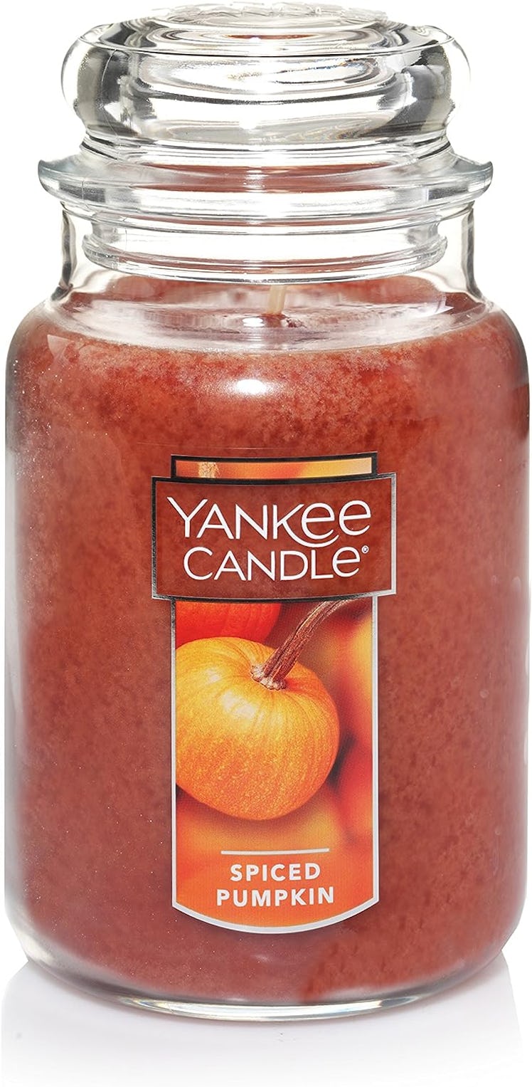 Yankee Candle Spiced Pumpkin Scented, Classic 22oz Large Jar