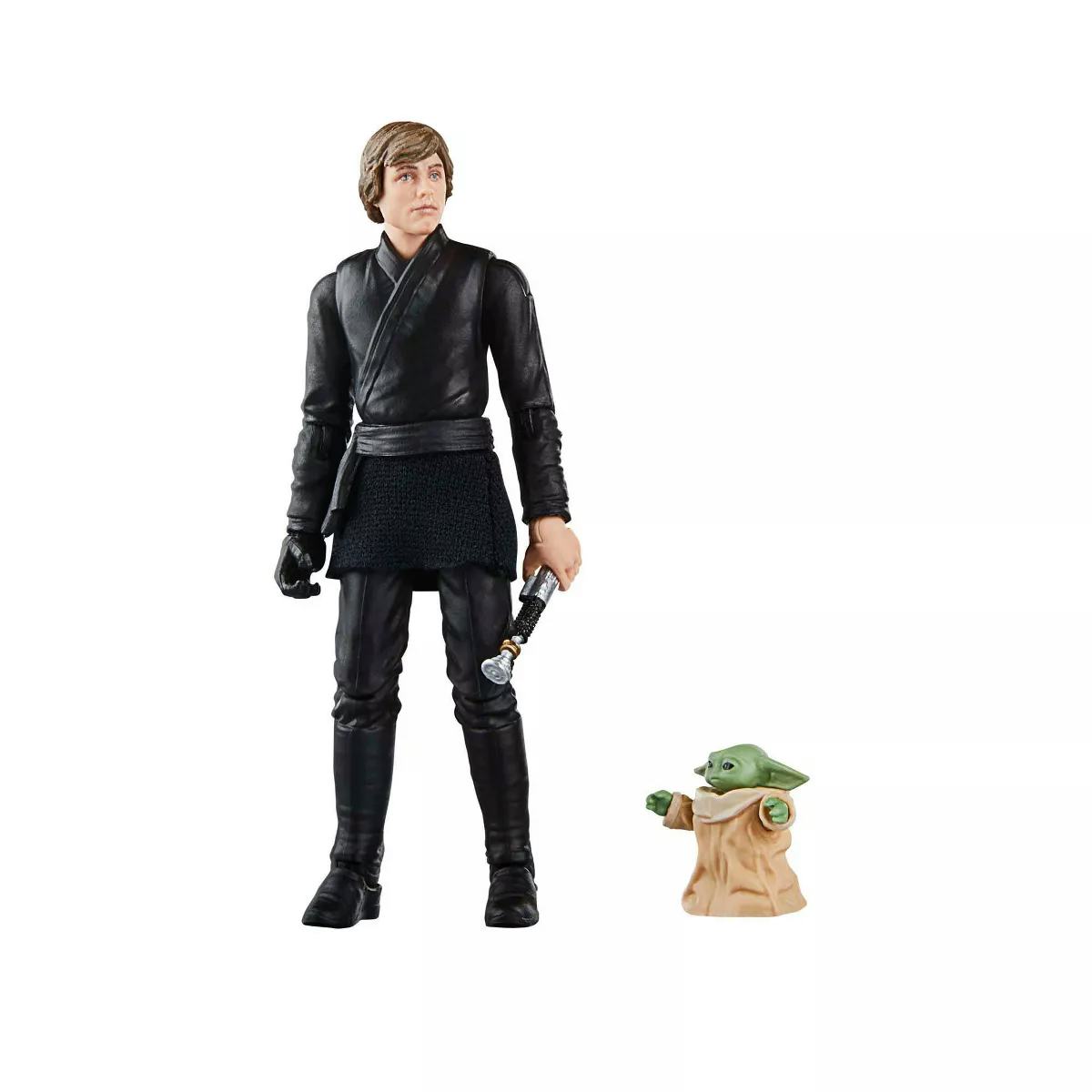 Vintage Luke Skywalker and Grogu Action Figures