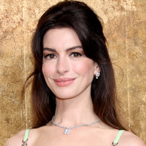 Anne Hathaway attends the Clooney Foundation For Justice's "The Albies" on September 28, 2023.