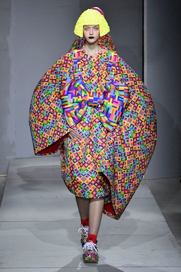 A model walks the runway during the Comme des Garcons Ready to Wear Spring/Summer 2024 fashion show ...