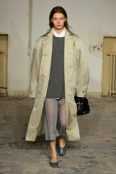 Model on the runway at Carven Ready To Wear Spring 2024 on September 30, 2023 in Paris, France.