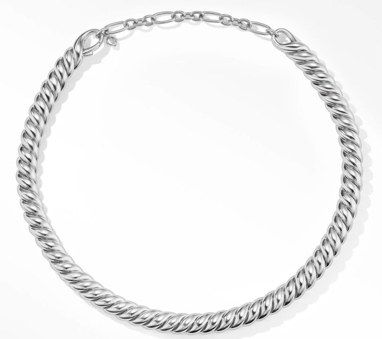 silver cable necklace
