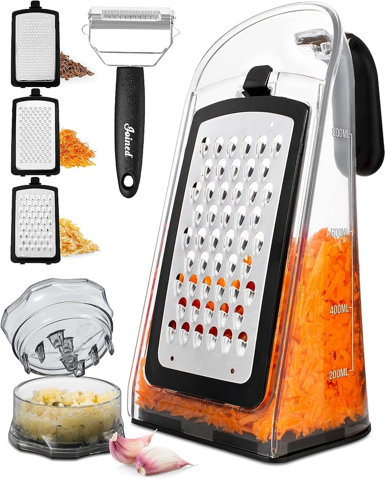 Joined Cheese Grater with Garlic Crusher