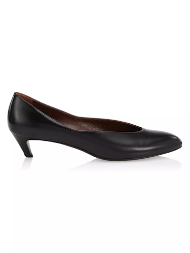 The Row Leather Almond Toe Pumps