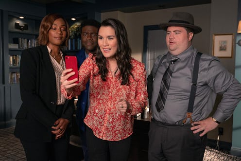 Tiffany Haddish, Sam Richardson, Zoë Chao, and Paul Walter Hauser on 'The Afterparty.' Photo via App...