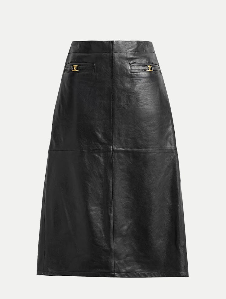 Long Leather Skirt