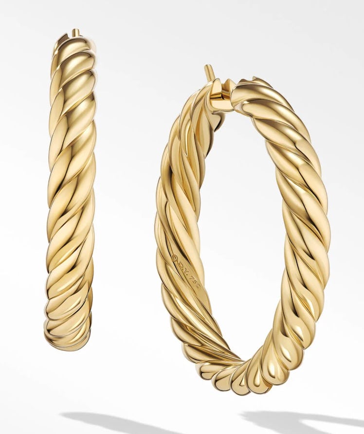 gold cable hoops
