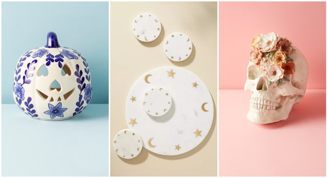 This year's Halloween decor refreshingly veers away from black and orange in favor of more modern ae...