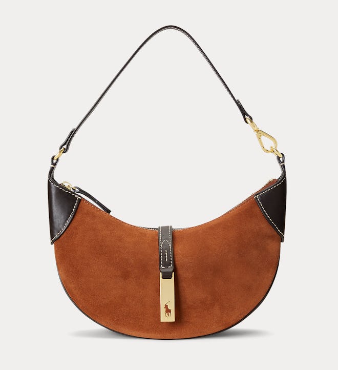 Polo ID Suede-Leather Mini Shoulder Bag