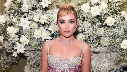 Florence Pugh attends the British Vogue And Tiffany & Co. Celebrate Fashion And Film Party 2023 at A...