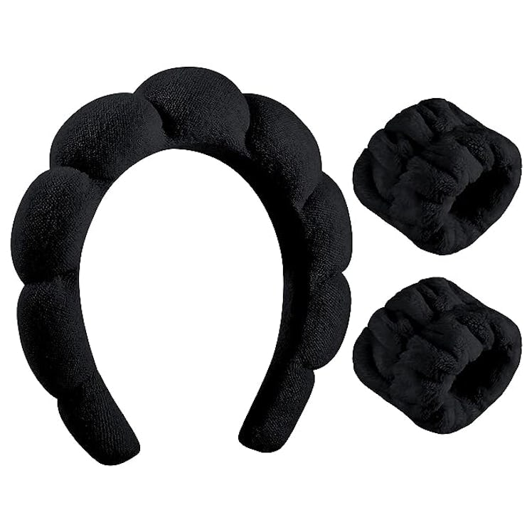 WSICSE Makeup Headband and Wrist Washband Set