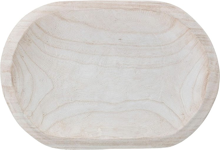 Bloomingville Hand-Carved Paulownia Wood Bowl 
