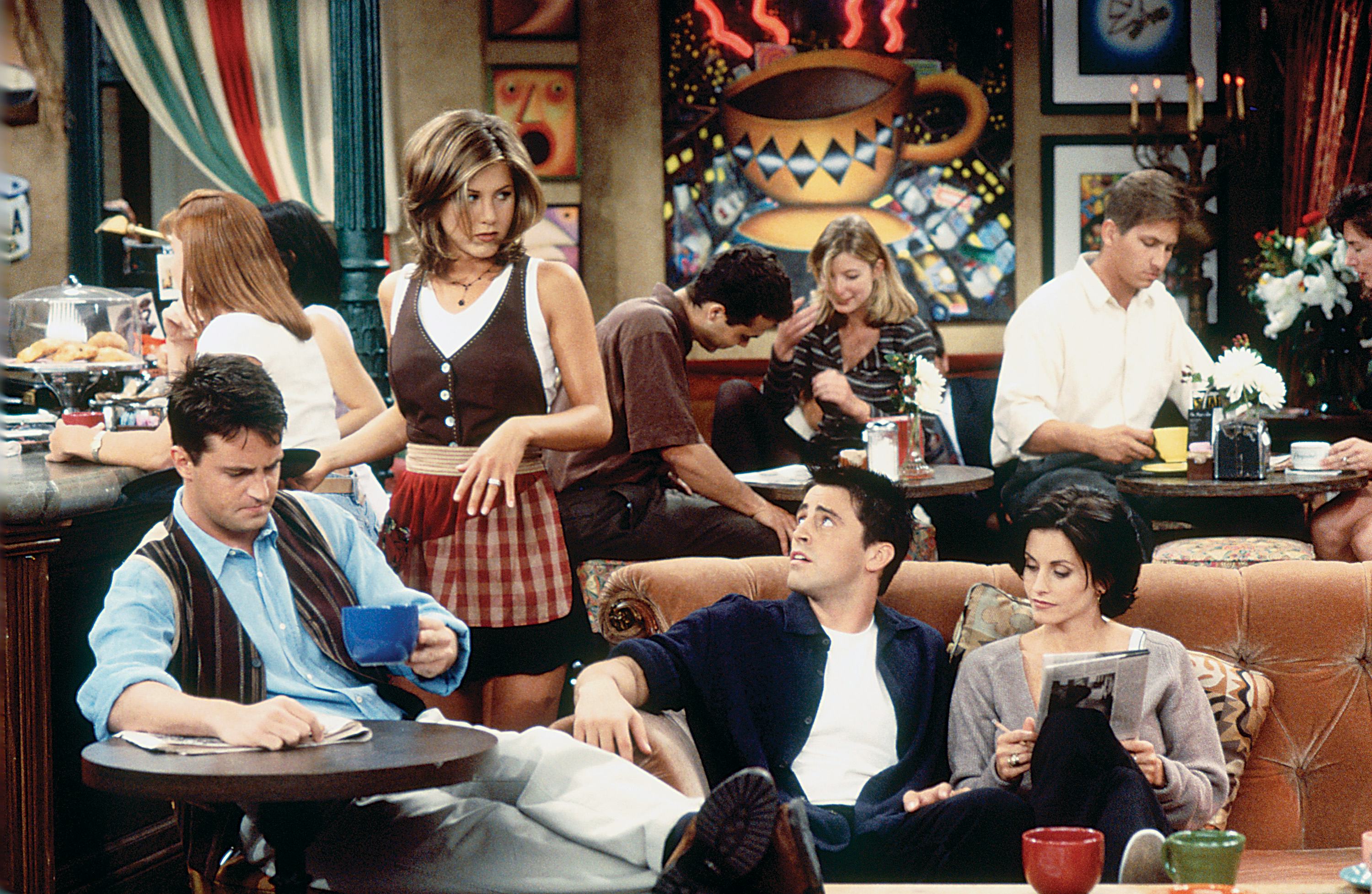 RIENDS &ndash; &ldquo;The One With the Breast Milk&rdquo; Episode 2 &ndash; Pictured: (l-r) Matthew Perry as Chandler Bing&hellip;