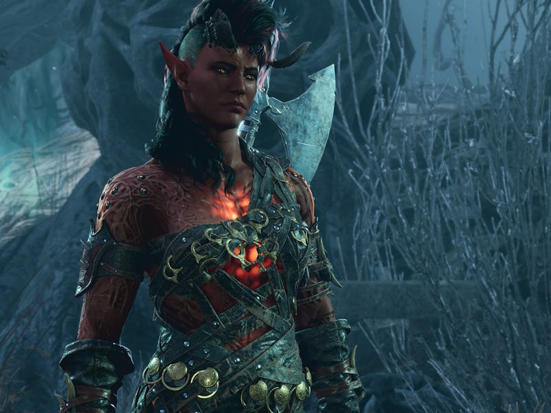 screenshot of Karlach from Baldur's Gate 3