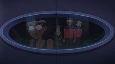 Star Trek: Lower Decks Season 4, Episode 2, Mariner looking through a window.