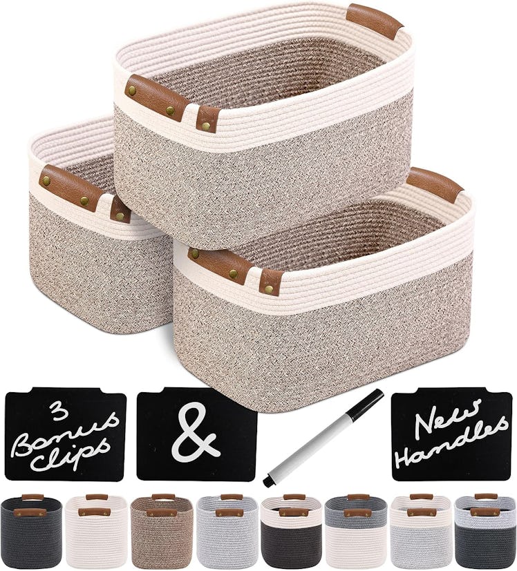 Chat Blanc Cotton Rope Storage Baskets (Set of 3)