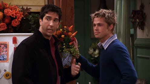 David Schwimmer as Ross Gellar and Brad Pitt as Will Colbert in 'Friends'