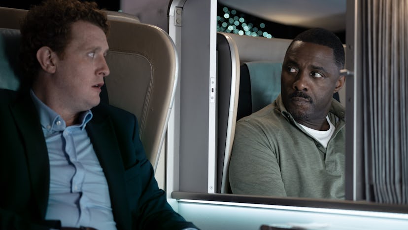 Harry Michell and Idris Elba in ‘Hijack.’ Photo via Apple TV+