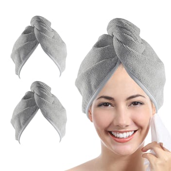 YoulerTex Microfiber Hair Towel Wrap (2-Pack)