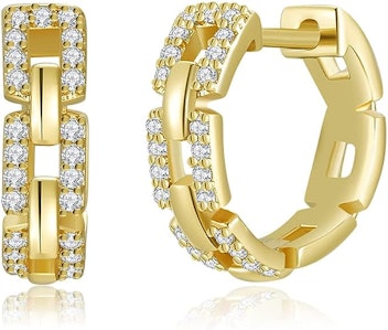 Obidos 14K Gold Plated Triple Huggie Illusion Stud Earrings