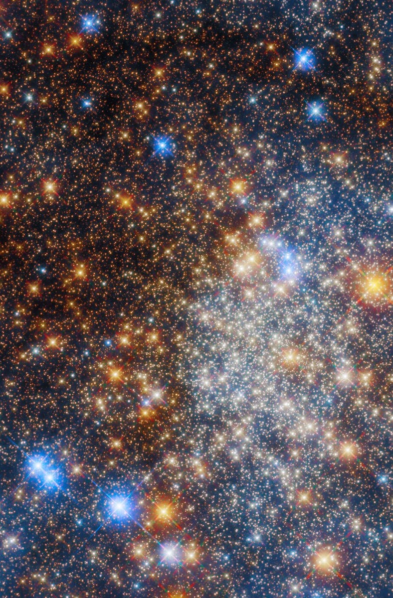 Globular cluster Terzan 12. This sparkly scene is packed with numerous specks of light, all coming f...