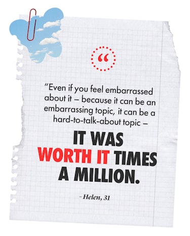 "“Even if you feel embarrassed about it — because it can be an embarrassing topic, it can be a hard-...