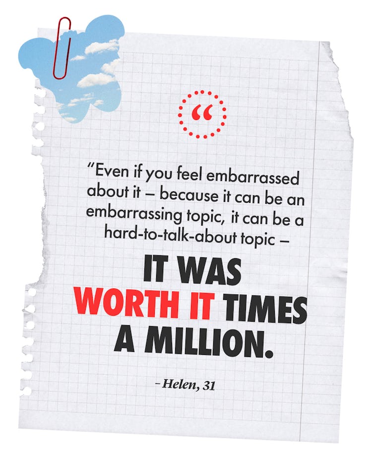 "“Even if you feel embarrassed about it — because it can be an embarrassing topic, it can be a hard-...