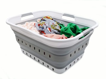 SAMMART Collapsible Plastic Laundry Basket