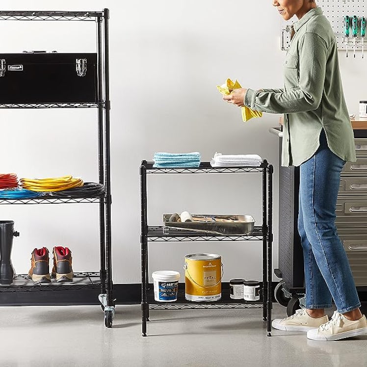 Amazon Basics 3-Shelf Narrow Adjustable Storage Unit