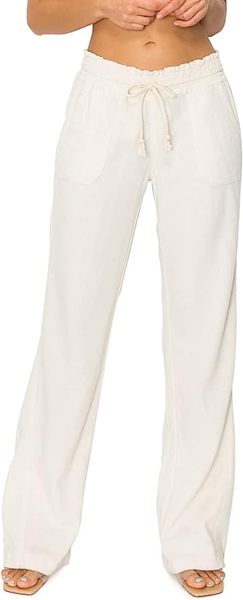 Cali1850 Drawstring Linen Pants