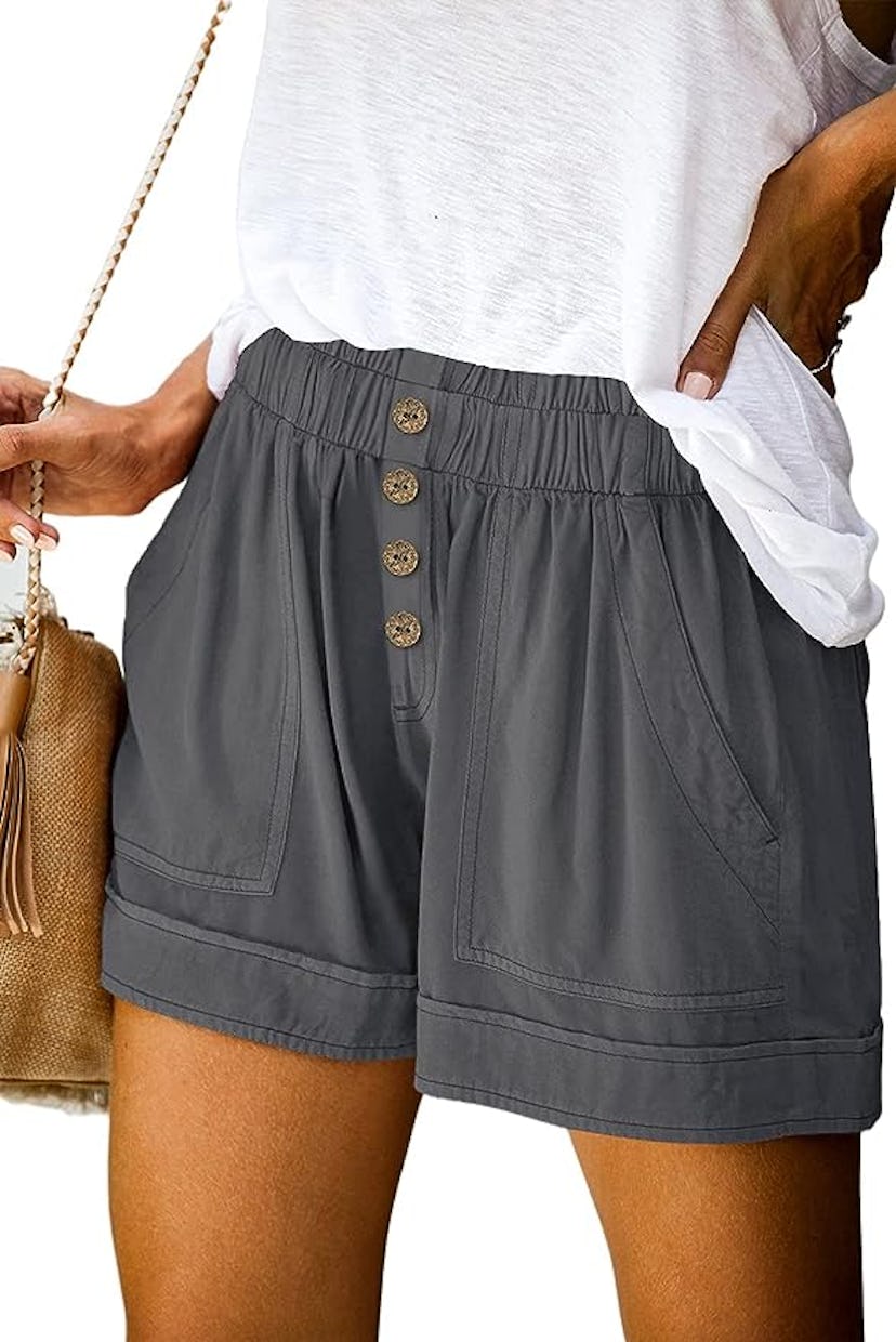 KISSMODA Elastic Waist Shorts