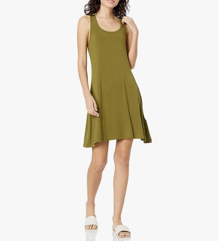 Daily Ritual Jersey Sleeveless Racerback Swing Dress