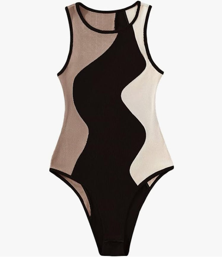 Verdusa Color Blocked Bodysuit