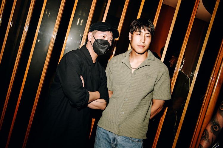 Peter Do and Young Mazino at the Helmut Lang and Peter Do Party at the Boom Boom Room on September 8...