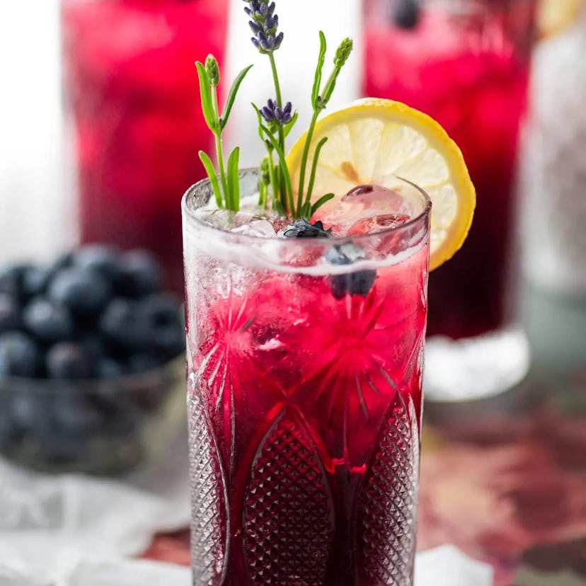 Pisces' Dry January drink of choice is a Blueberry Lavender Soda.