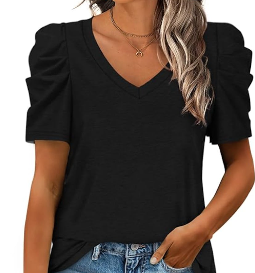 XIEERDUO Puff Sleeve Shirt