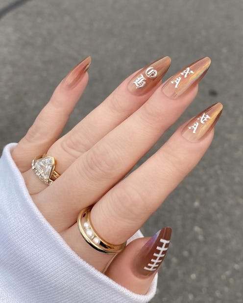 11 non-cheugy  football-themed nail art ideas you'll love.