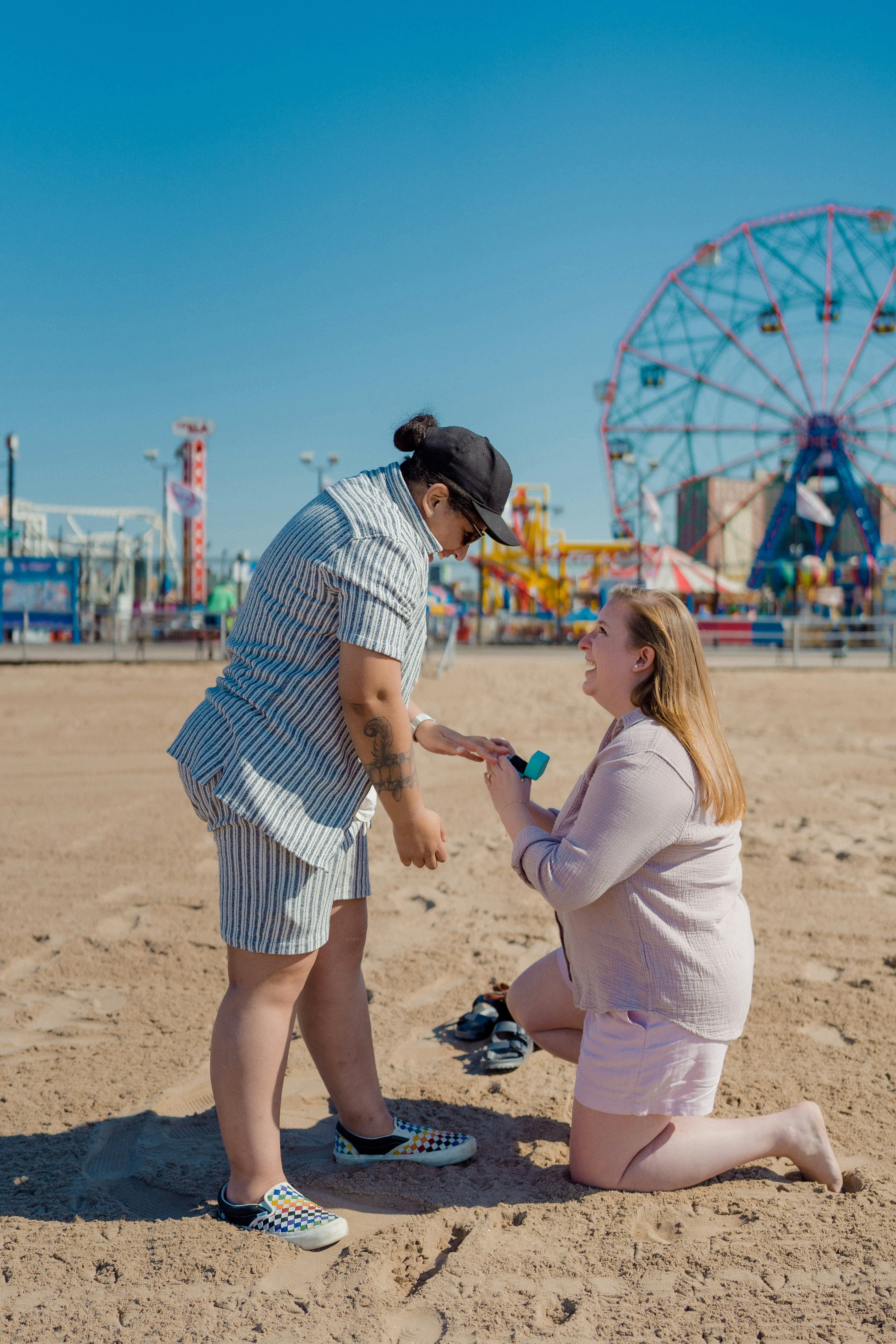 Proposal planner Amy Lynn Parmar pulled off a Coney Island engagement for clients Arielle Marteland &hellip;