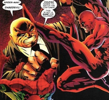 Kingpin takes on Daredevil and Spider-Man at once in the comics.