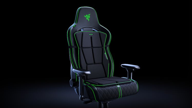 The Project Esther cushion on a gamer chair.