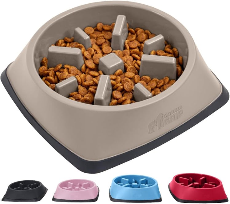 Gorilla Grip Slow Feeder Pet Bowl