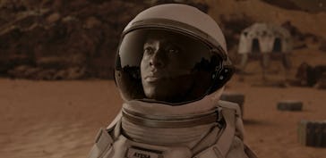 Dev (Edi Gathegi) in a spacesuit on Mars, in the Season 4 finale of 'For All Mankind.'
