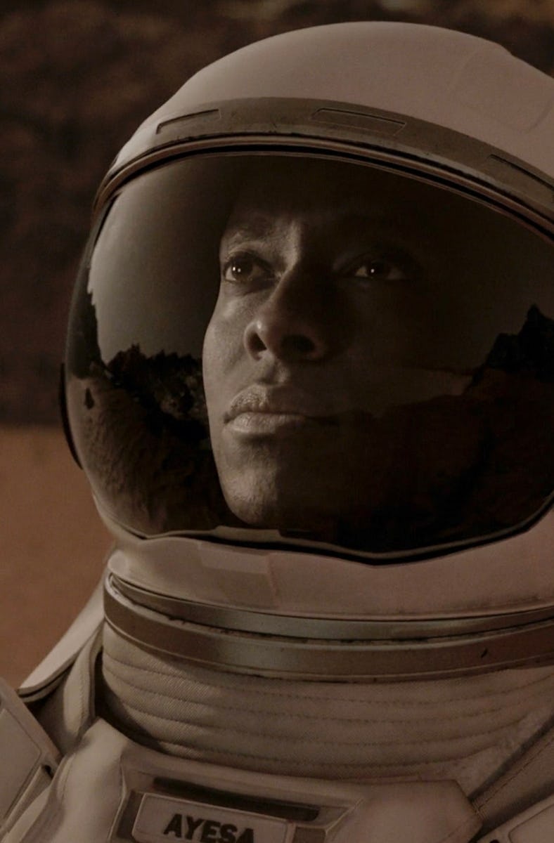 Dev (Edi Gathegi) in a spacesuit on Mars, in the Season 4 finale of 'For All Mankind.'