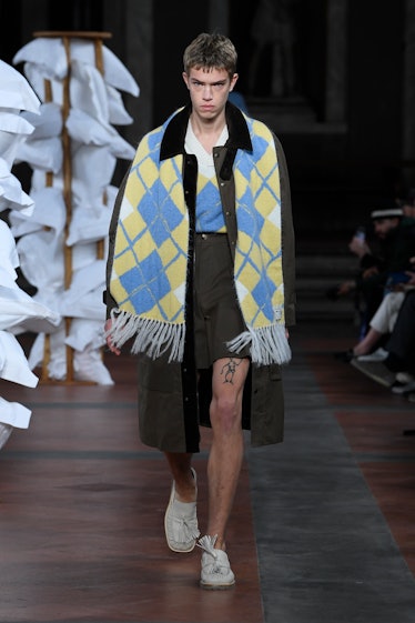 Model on the runway at SS Daley Men's Fall 2024 held on January 11, 2024 in Florence, Italy. 