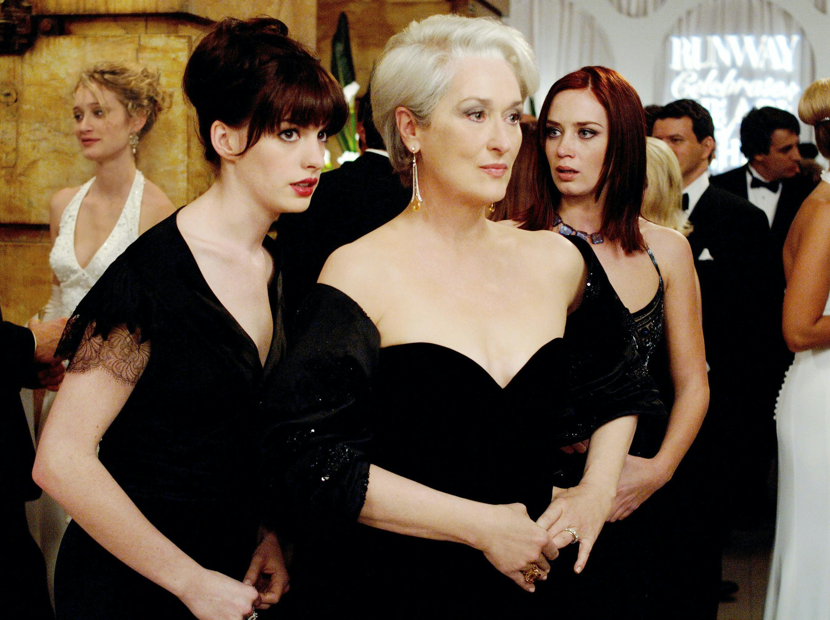 Anne Hathaway, Meryl Streep, and Emily Blunt in &lsquo;The Devil Wears Prada&rsquo;
