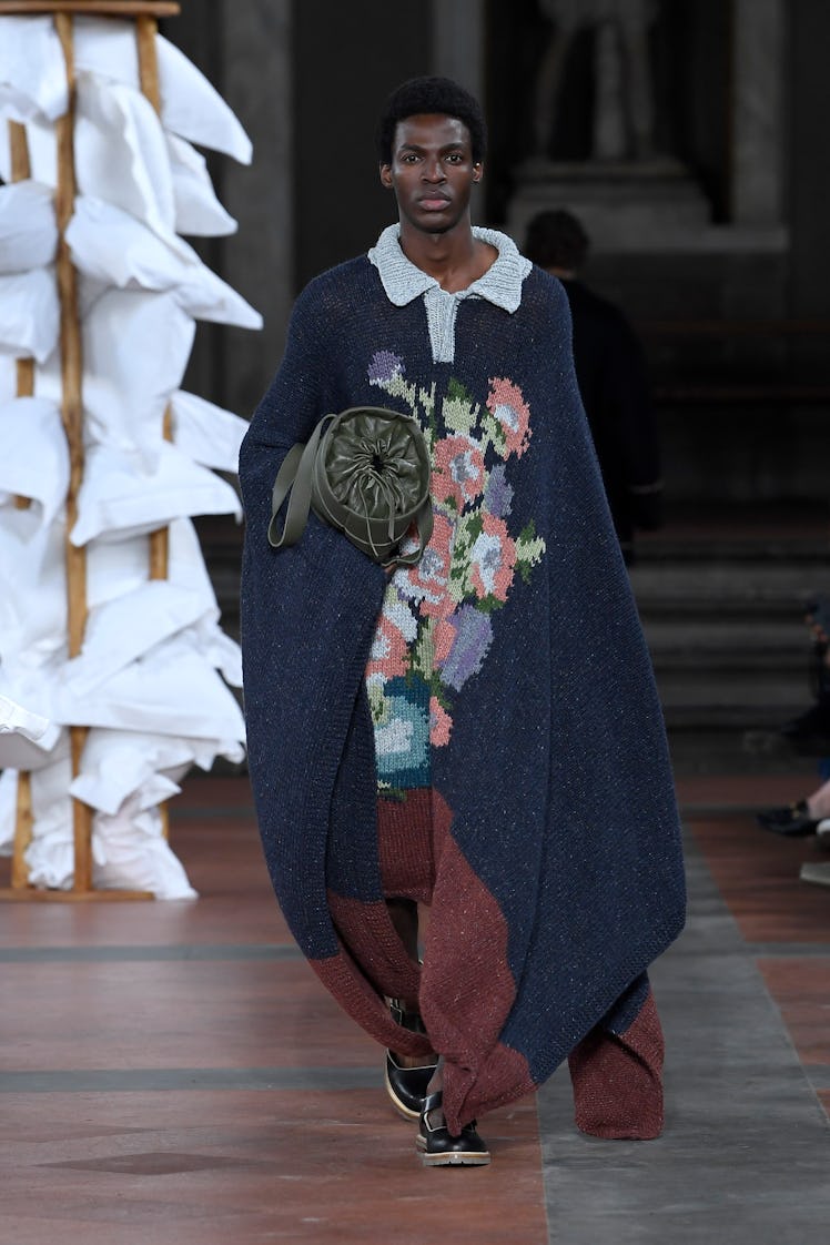 Model on the runway at SS Daley Men's Fall 2024 held on January 11, 2024 in Florence, Italy.