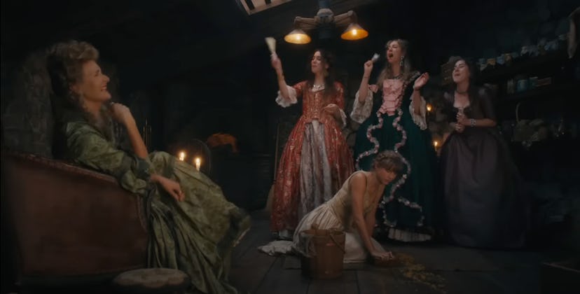 Laura Dern, HAIM, and Taylor Swift in the “Bejeweled” video