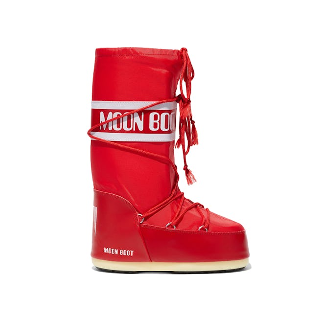Moon Boot Icon Red Nylon Boots