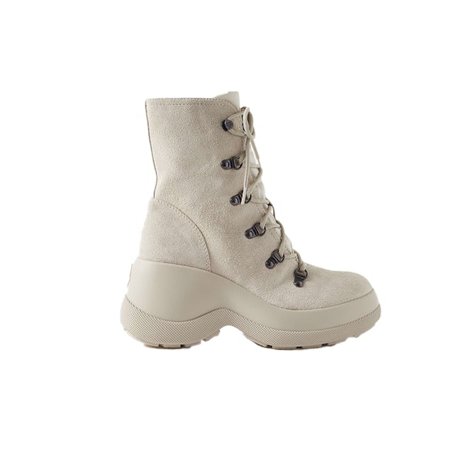 Moncler Resile Trek Shell-trimmed Suede Ankle Boots